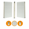 Alsta T7 d&ouml;rrpanel, st&aring;l, 40x488mm