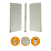 Pannello porta ST3V 40x610mm, stucco/finitura liscia con protezione salva