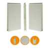 Kingspan deurpaneel, 40x500mm, stucco/stucco