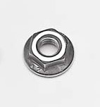 Flanged nut M6, Stainless steel
