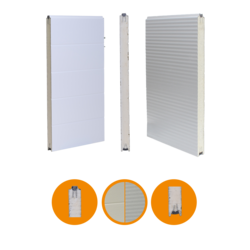 Alpha Deuren panel, ISO Micro, 40 x 732 mm, RAL9006
