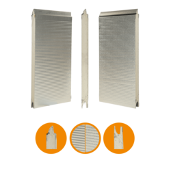 Crawford portpanel, original 542, aluminium, 42 x 600 mm