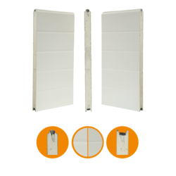 Portpanel 40 x 610 mm, sl&auml;t / sl&auml;t