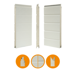 Panneau IDD-HO pour H&ouml;rmann SPU 30/40, 42x625 mm, RAL 9002