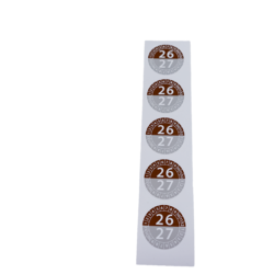 Certification sticker 26/27