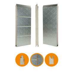Nassau 9000 portpanel, original, st&aring;l, 44 x 670 mm