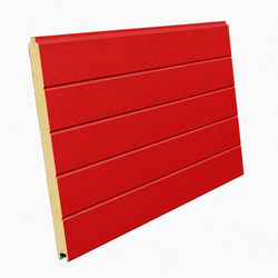 Type W PLASTISOL Panel 610 x 40 Poppy Red