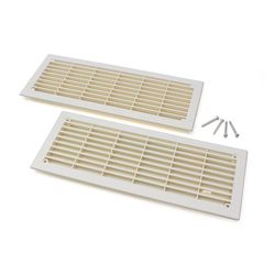 Ventilationsgaller, vitt, l&aring;sbart