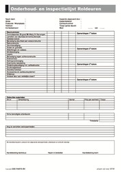 Inspectielijsten roldeuren